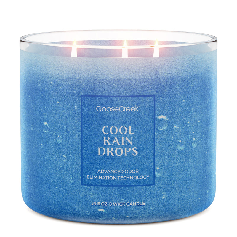 Cool Rain Drops Odor Eliminating 3-Wick Candle V7